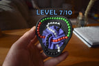 Colorful plastic mechanical puzzle brainteaser fidget with interlocking beads held in hand. - andEleven - The Taurus (4-Color)