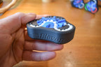 Black and blue mechanical puzzle with white beads, handheld brainteaser and fidget toy. - andEleven - The Delta (2-Color)